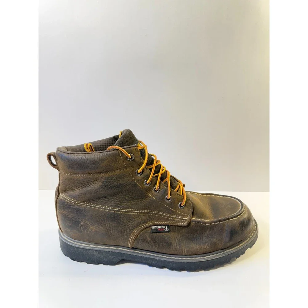 Wolverine Floorhand Moc Toe Waterproof 6in Brown Leather US 13